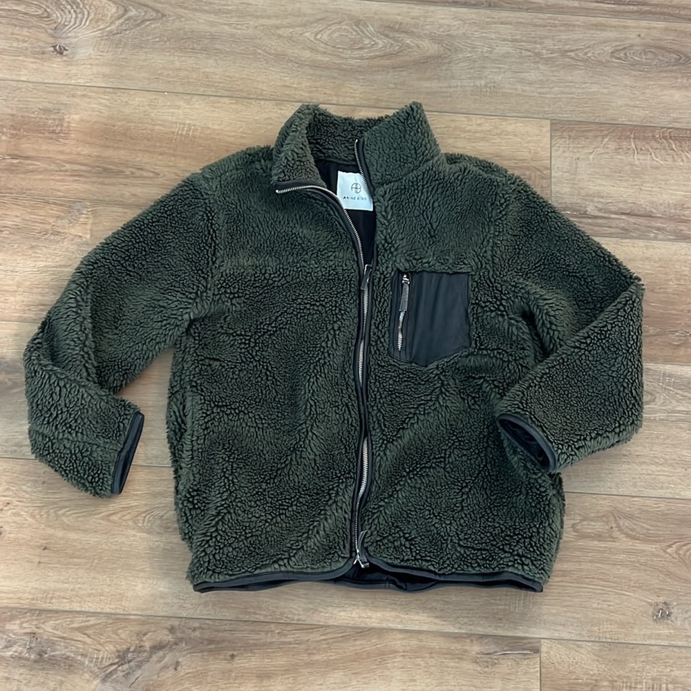 Anine bing Ryder faux fur jacket green - Picture 3 of 10